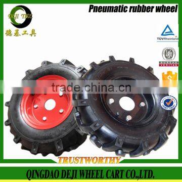 high quality china DEJI supplier wheelbarrow wheel pneumatic rubber wheel 3.50-4 3.50-8