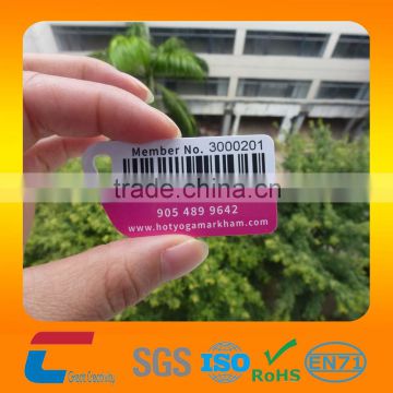 Blank plastic Key Chain Tag With Barcode