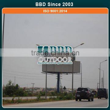 Stainless steel unipole wholesale frontlit billboard