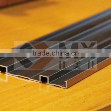 Aluminium profile for bottom rail for wardrobes and sliding doors in high quality