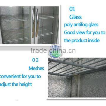 LC/S 1200K Used Glass Door Display Freezers Drink Milk Drug Fridge Solid Door Vertical Display Freezer photo-4