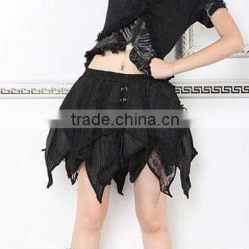 Gothic Multi Layered Lace & Mesh Skirt Black Punk GLP 61167