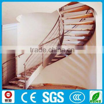 lobby modern indoor curve steel wood staircase design