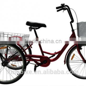 24inch tricycle for sale/2015 cheap coaster brake adult tricycle with basket KB-T-Z13