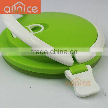 Multilayer Light Surface Round Shape Design Insulation PP Inner Stainless Steel Tiffin Box /bento Box With Air Hole p Handle photo-3