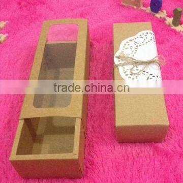 Hot sale with PVC window cheap cake boxes,customized design paper gift box MACARON BOX