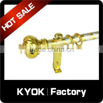 KYOK Hot! Engraved aluminum curtain poles,new design elegrant curtain finials for curtain poles,plastic curtain rings wholesale