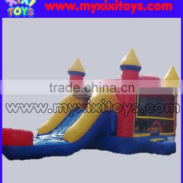 China new design girls inflatable bouncy castle jump slide combo