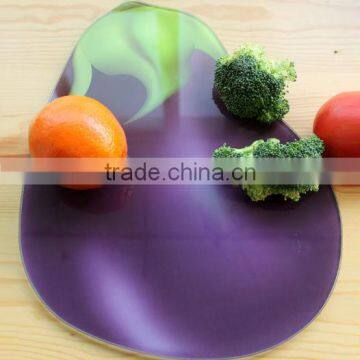 Eggplant Tempered glass cutting board