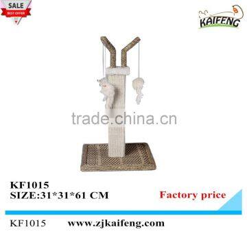 Mouse over image to zoom Kitty Cat Tree Scratching post Furniture Pet Board Scratcher Gray with Toy