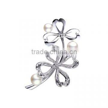 Brooches China Pearl Flower Brooches for ladies 2014 New Fashion MLCPB024