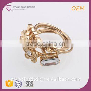 R63223I01 Engagement Bands or Rings and Jewelry Type Five Circle Series Latest Gold Finger Saudi Arabia Gold Wedding Ring photo-2