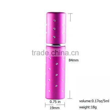 5ml Colored Aluminum Refillable Perfume Atomizer Bottle