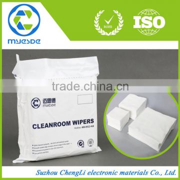 disposable dustless soft lint-free China manufacture 100% polyester Cleanroom Wiper