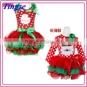 2015 Wholesale girls boutique dress christmas baby tutu dress TR-CA14