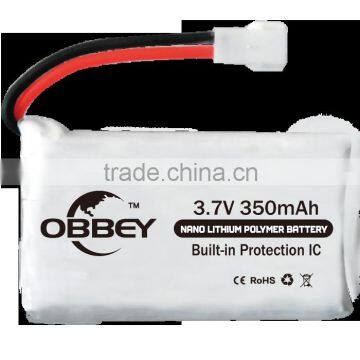 350mah Real Capcaity 1s 3.7v Lipo Battery With JST Connector for RC Drone photo-2