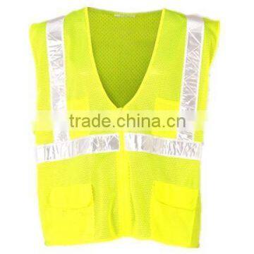 100% polyester EN 20471 safety reflective school safety reflection vest for usa from china