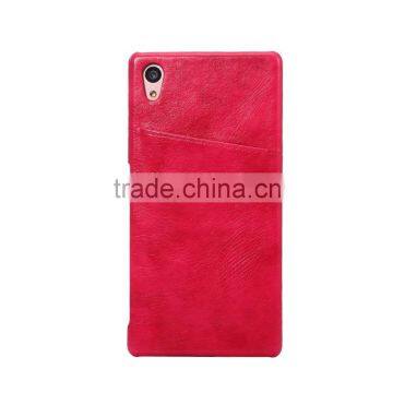 Oil Wax crazy horse leather pattern for sony Z5