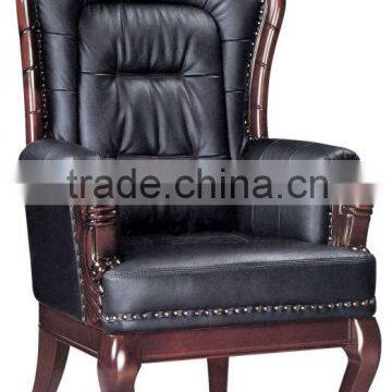 Top genuine leather office boss high back chair A-803