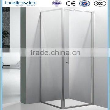 bathroom shower clear glass square pivot doors shower enclosure