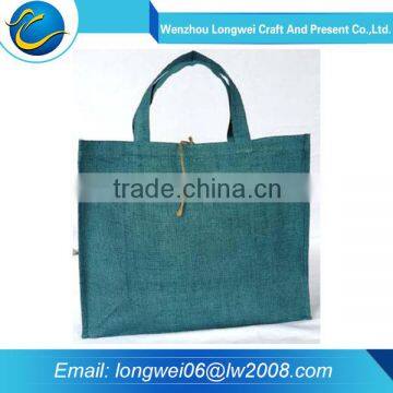 Factory wholesale ribbon drawstring jute bag