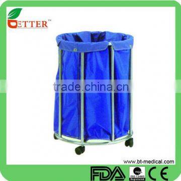 stainless steel medical dirty linen trolley