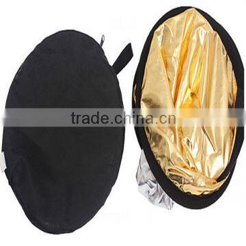 40cm 2 In1 Round Golden and Silver Collapsible Flash Photo Studio Light Reflector photo-6