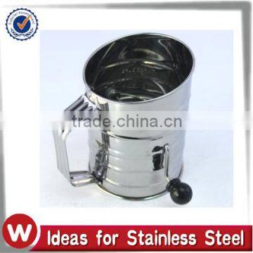 5 Cup Stainless Steel Hand Crank Sifter