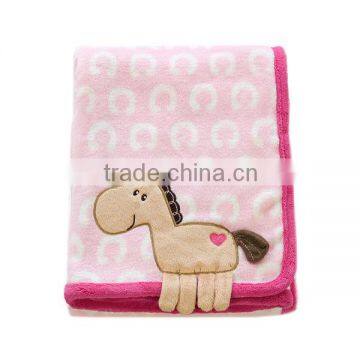 Alibaba china printed coral fleece baby animal blanket