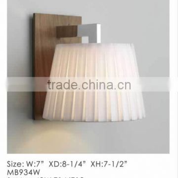 Modern decorative fabric wall sconce down ligh in chrome wall lighting