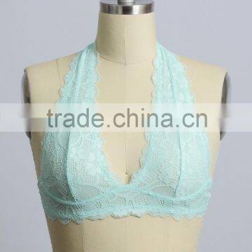 Hot Sale American Style Women Bralette Lace Halter Top Bralette photo-4