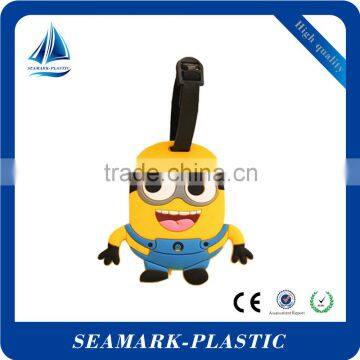 2016 wholesale custom made rubber 3D luggage tag business card size for promotion