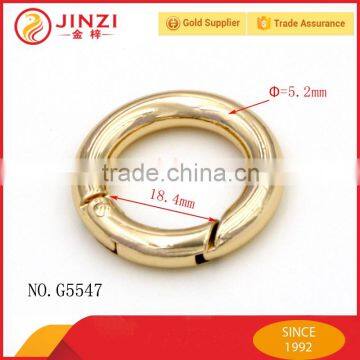 Fashion metal opened round spring ring