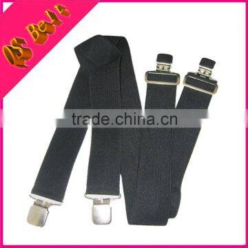 2" Big Clip Heavy Duty Man Wide Black Suspender