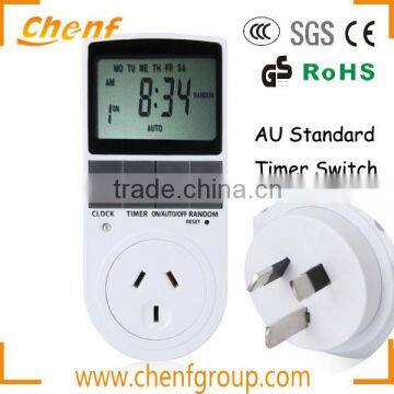 High Quality LCD Digital Timer Socker With US, UK, French, Australian Plug