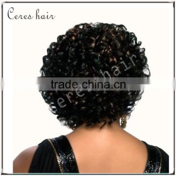 2016 alibaba express cheap short curly brazilian human hair wigs