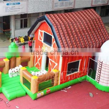 new design inflatable farm bouncer, farm inflatable bouncer combo with slide for kids