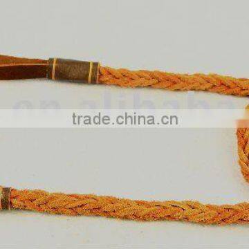 leather dog leash metal  clip
