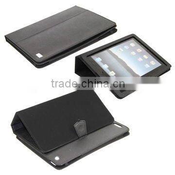 Durable Leather Skin Case for iPad 2 with Built-in Stand