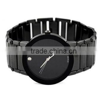 Watches Mens Fashion Casual Popular Dress Stainless Steel All Black Wrist Watch