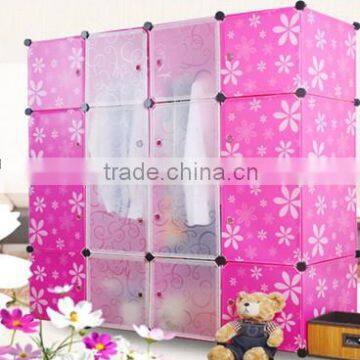 DIY Storage Cube Cabinet Wardrobe Cabinet DIY Toy Cupboard Shelves 12 Cubes Hanger photo-4