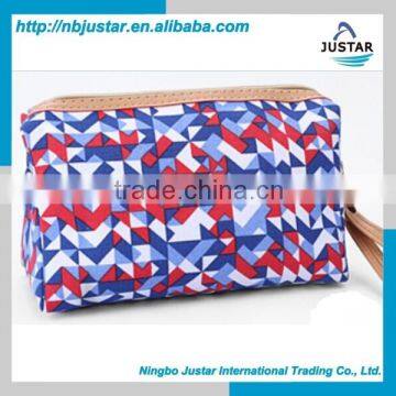 2015 China supply colourful canvas cosmetic bag cotton canvas makeup organizer storage bag women wholesale cosmetic bag