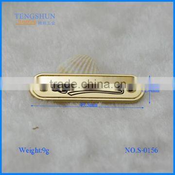 new style metel lebel for purse zinc alloy oem logo for handbag wholesale