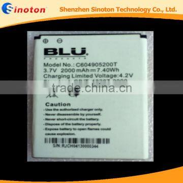 High Capacity Lithium ion Rechargeable Phone Battery C604905200T For BLU