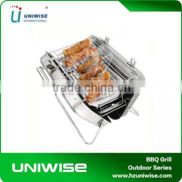 Suitcase Stainless Steel Travel Camping Picnic Chromed Cooking Barbecue Grill