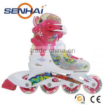 Adjustable semi-soft boots inline skate for KIDS skates with light Roller skates