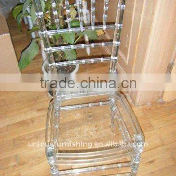 High quality crystal monobloc clear resin chiavari chair