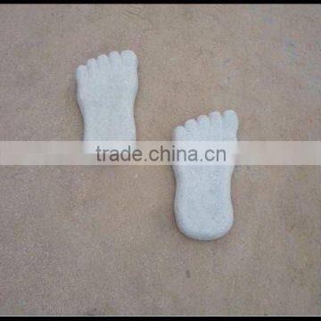 feet shape granite stepping stone