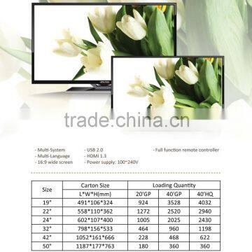 12v TV E LED TV FHD Suport USB VGAI Newest design smart tv ultra thin tv digital tv