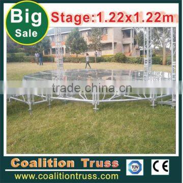 Easy Install Aluminum Wedding Stage/glass stage/ acrylic stage